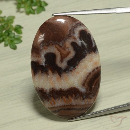 18.89ct Natürlicher Mehrfarbig Jaspis, Oval, Lichtundurchlässig