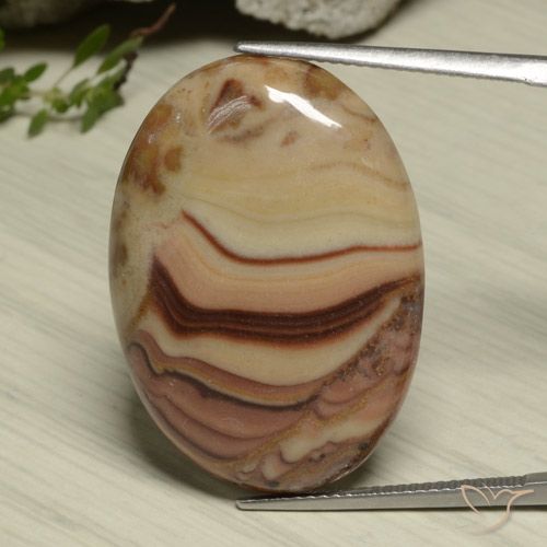 24.13ct Natürlicher Mehrfarbig Jaspis, Oval, Lichtundurchlässig