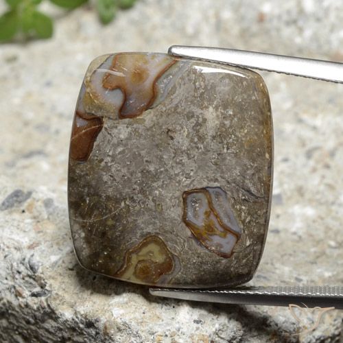 18.40ct Natürlicher Mehrfarbig Jaspis, Kissen, Lichtundurchlässig