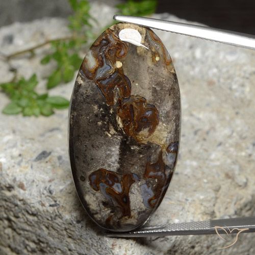 47.90ct Natürlicher Mehrfarbig Jaspis, Oval, Lichtundurchlässig