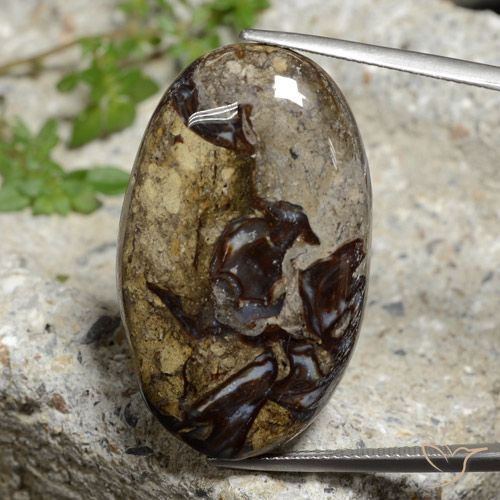 40.84ct Natürlicher Mehrfarbig Jaspis, Oval, Lichtundurchlässig