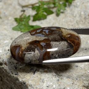 9,17 ctw natürlicher Mehrfarbig Jaspis, Oval Schliff, Lichtundurchlässig