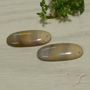 17.37 ct natürliche Mehrfarbig Jaspis-Edelsteine, Oval, Lichtundurchlässig