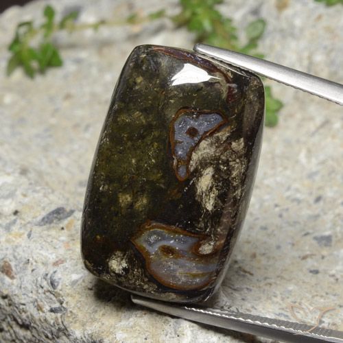 26.54ct Natürlicher Mehrfarbig Jaspis, Kissen, Lichtundurchlässig