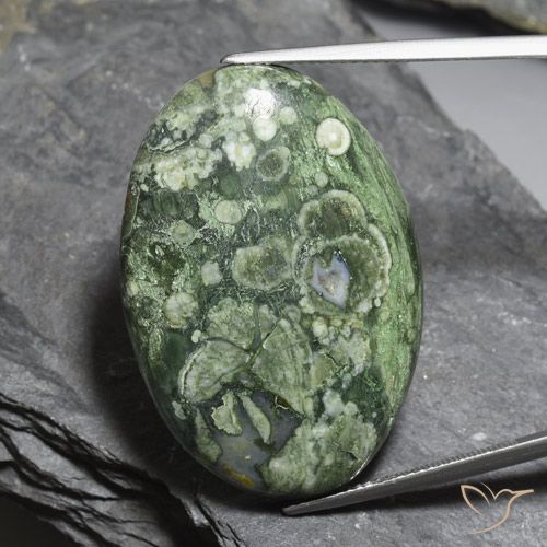38.32ct Natürlicher Mehrfarbig Jaspis, Oval, Lichtundurchlässig