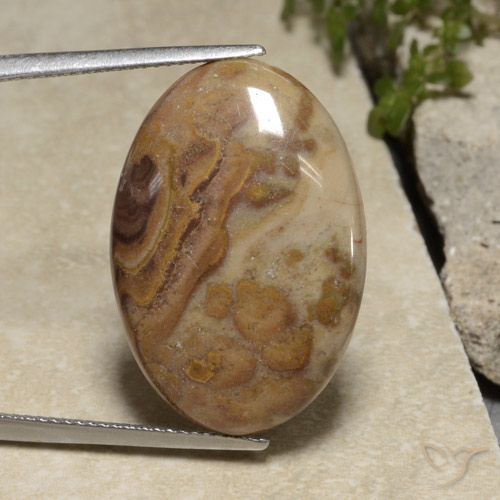 15.35ct Natürlicher Mehrfarbig Jaspis, Oval, Lichtundurchlässig