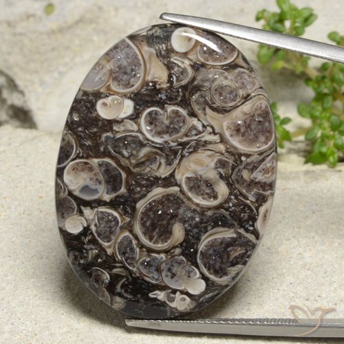 36.83ct Natürlicher Mehrfarbig Jaspis, Oval, Lichtundurchlässig
