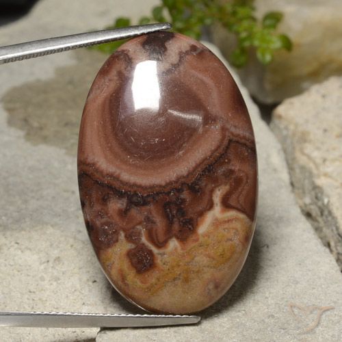 26.25ct Natürlicher Mehrfarbig Jaspis, Oval, Lichtundurchlässig