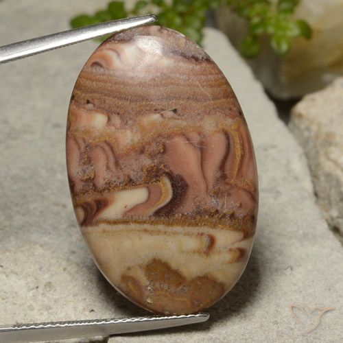 18.42ct Natürlicher Mehrfarbig Jaspis, Oval, Lichtundurchlässig