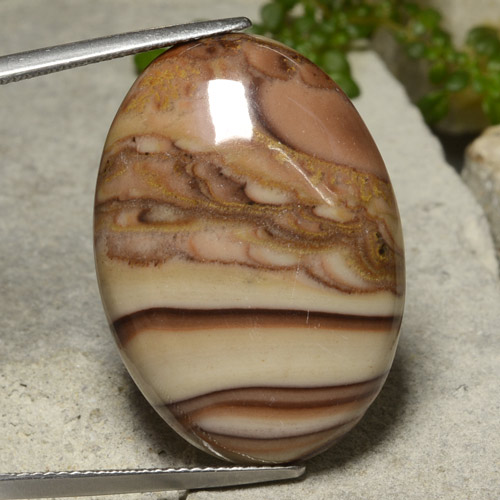 9,17 ctw natürlicher Mehrfarbig Jaspis, Oval Schliff, Lichtundurchlässig