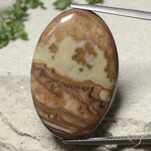 23.45ct Natürlicher Mehrfarbig Jaspis, Oval, Lichtundurchlässig