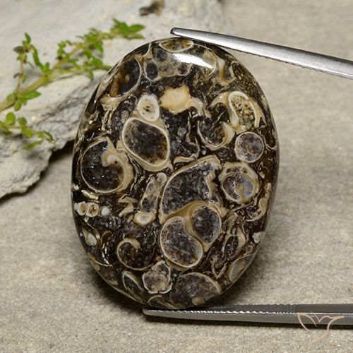 40.36ct Natürlicher Mehrfarbig Jaspis, Oval, Lichtundurchlässig