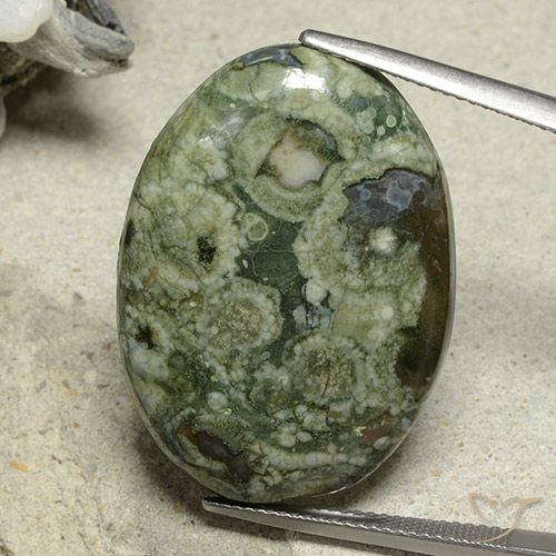 27.91ct Natürlicher Mehrfarbig Jaspis, Oval, Lichtundurchlässig