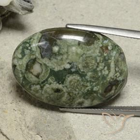 9,17 ctw natürlicher Mehrfarbig Jaspis, Oval, Lichtundurchlässig