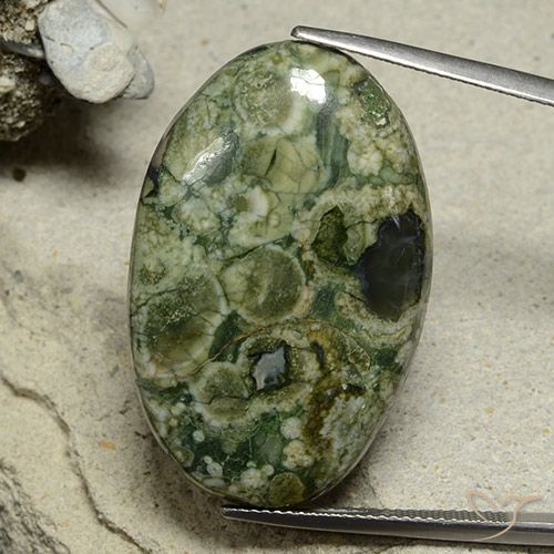 29.11ct Natürlicher Mehrfarbig Jaspis, Oval, Lichtundurchlässig
