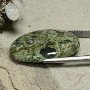 9,17 ctw natürlicher Mehrfarbig Jaspis, Oval, Lichtundurchlässig