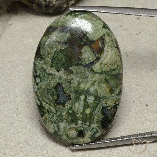 26.08ct Natürlicher Mehrfarbig Jaspis, Oval, Lichtundurchlässig