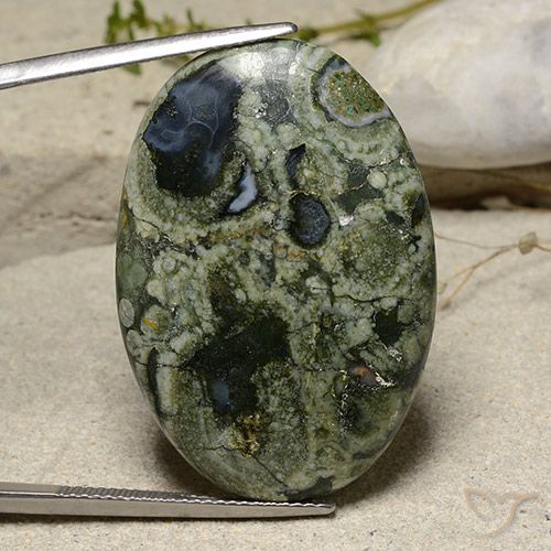 30.02ct Natürlicher Mehrfarbig Jaspis, Oval, Lichtundurchlässig