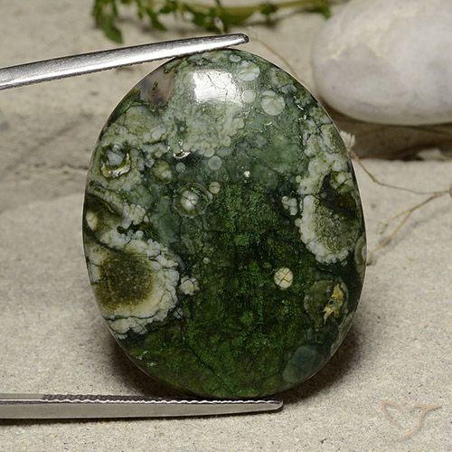 26.90ct Natürlicher Mehrfarbig Jaspis, Oval, Lichtundurchlässig