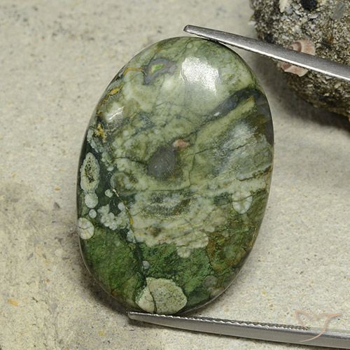 30.68ct Natürlicher Mehrfarbig Jaspis, Oval, Lichtundurchlässig