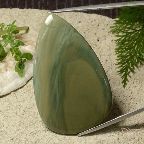 42.95ct Natürlicher Mehrfarbig Jaspis, Birnenform, Lichtundurchlässig