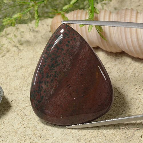 41.94ct Natürlicher Mehrfarbig Jaspis, Birnenform, Lichtundurchlässig