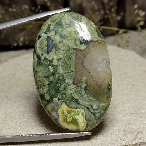 28.92ct Natürlicher Mehrfarbig Jaspis, Oval, Lichtdurchlässig