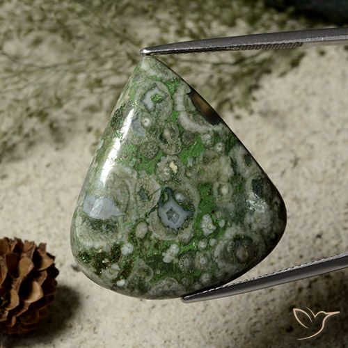 27.09ct Natürlicher Mehrfarbig Jaspis, Birnenform, Lichtundurchlässig
