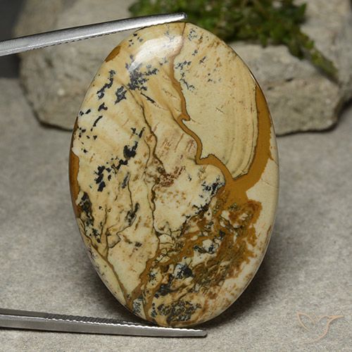 39.17ct Natürlicher Mehrfarbig Jaspis, Oval, Lichtundurchlässig