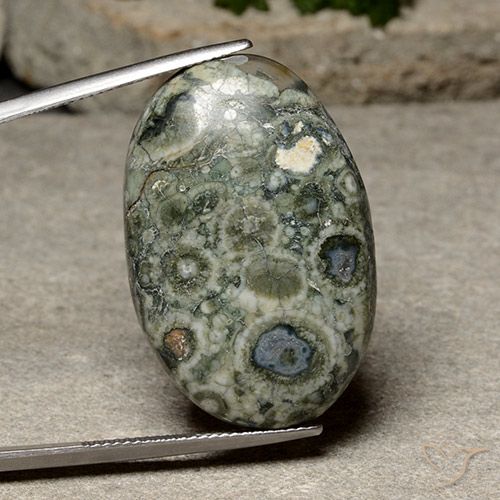 28.65ct Natürlicher Mehrfarbig Jaspis, Oval, Lichtundurchlässig