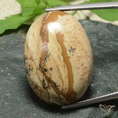 36.65ct Natürlicher Mehrfarbig Jaspis, Oval, Lichtundurchlässig