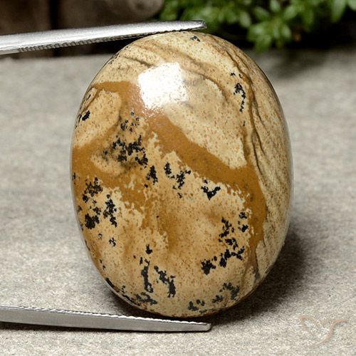 44.97ct Natürlicher Mehrfarbig Jaspis, Oval, Lichtundurchlässig