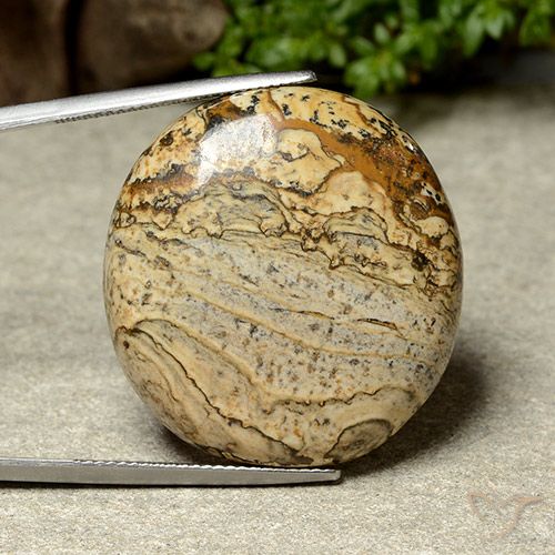 41.44ct Natürlicher Mehrfarbig Jaspis, Oval, Lichtundurchlässig