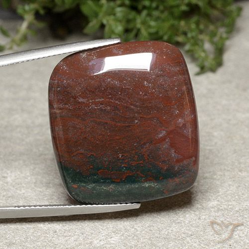 30.25ct Natürlicher Mehrfarbig Jaspis, Kissen, Lichtundurchlässig