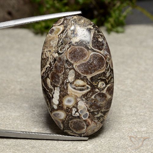 39.13ct Natürlicher Mehrfarbig Jaspis, Oval, Lichtundurchlässig