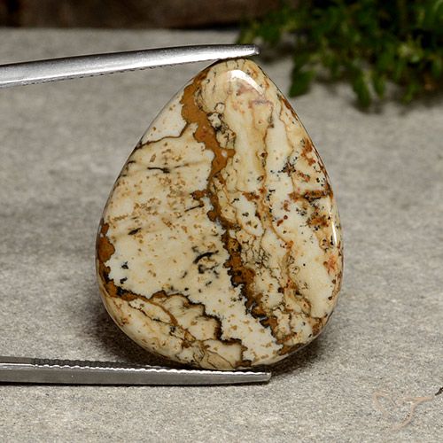 20.08ct Natürlicher Mehrfarbig Jaspis, Birnenform, Lichtundurchlässig