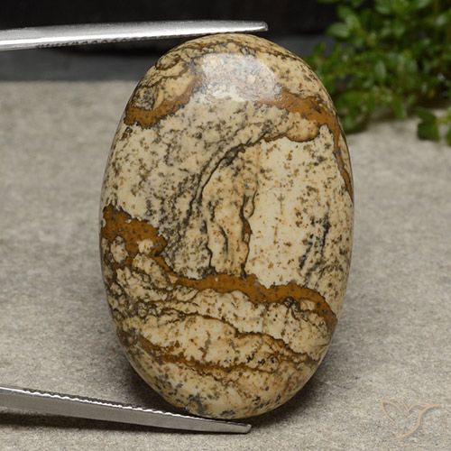 40.46ct Natürlicher Mehrfarbig Jaspis, Oval, Lichtundurchlässig