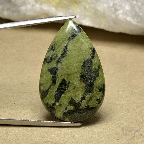 22.20ct Natürlicher Mehrfarbig Jaspis, Birnenform, Lichtundurchlässig