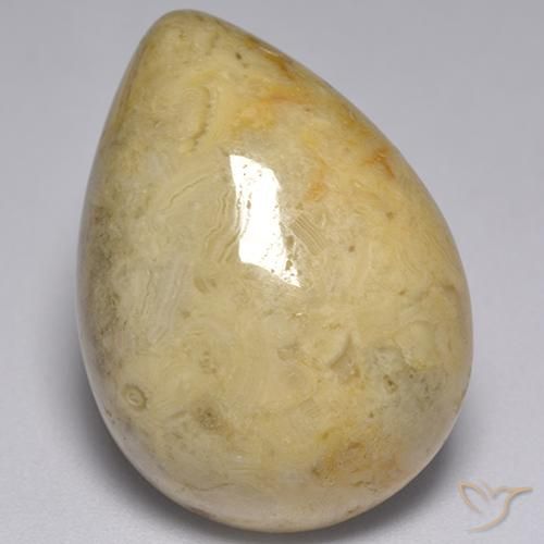 25.97ct Natürlicher Mehrfarbig Jaspis, Birnenform, Lichtundurchlässig