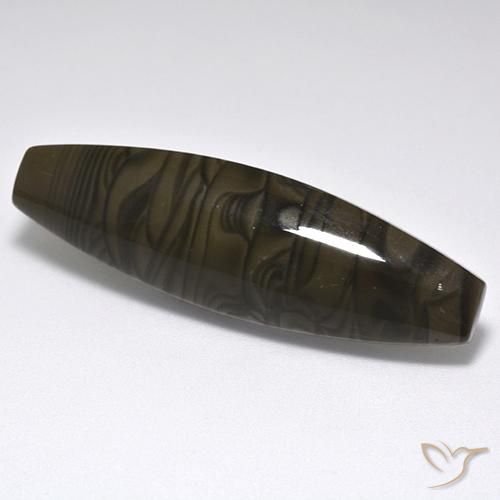 21.93ct Natürlicher Schwarzbraun Jaspis, Fantasie, Lichtundurchlässig