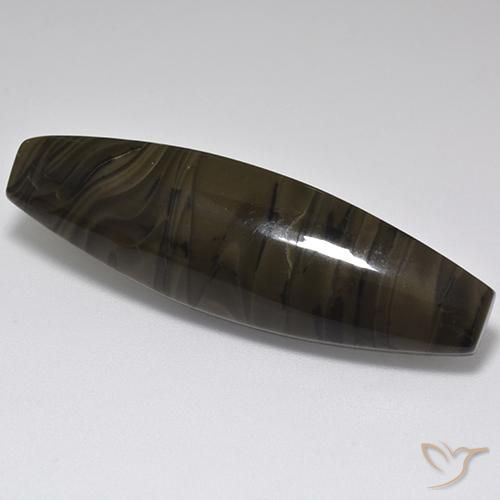 22.30ct Natürlicher dunkelbraun Jaspis, Fantasie, Lichtundurchlässig