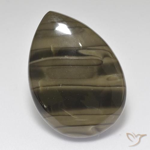 18.22ct Natürlicher hellbraun Jaspis, Birnenform, Lichtundurchlässig