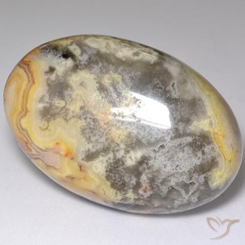 51.53ct Natürlicher Mehrfarbig Jaspis, Oval, Lichtundurchlässig
