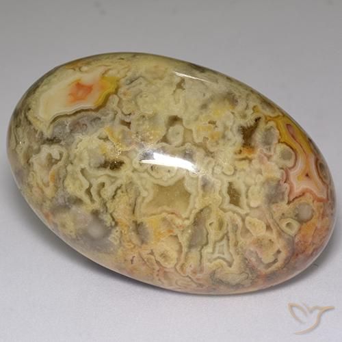 59.84ct Natürlicher Mehrfarbig Jaspis, Oval, Lichtundurchlässig
