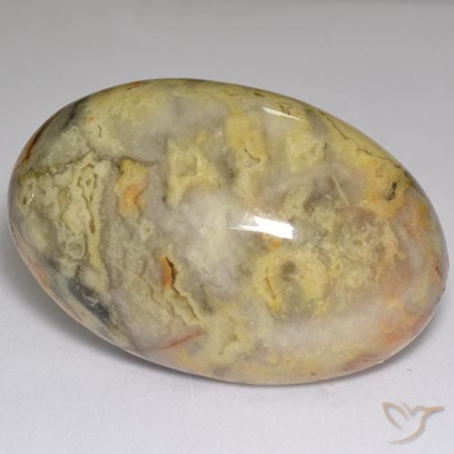 59.96ct Natürlicher Mehrfarbig Jaspis, Oval, Lichtundurchlässig