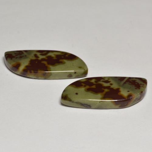 16,50 ct natürliche mehrfarbiger Jaspis-Edelsteine, Fantasieschliff, Lichtundurchlässig