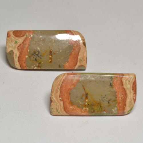 19,13 ct natürliche mehrfarbiger Jaspis-Edelsteine, Fantasieschliff, Lichtundurchlässig