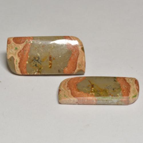 19,13 ct natürliche mehrfarbiger Jaspis-Edelsteine, Fantasieschliff, Lichtundurchlässig