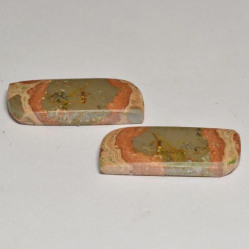 19,13 ct natürliche mehrfarbiger Jaspis-Edelsteine, Fantasieschliff, Lichtundurchlässig