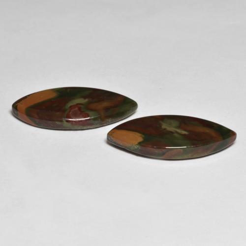 14,34 ct natürliche mehrfarbiger Jaspis-Edelsteine, Marquise, Lichtundurchlässig